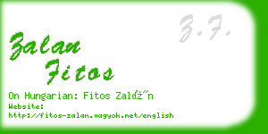 zalan fitos business card